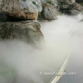 Grande fontaine à eau musicale extérieure fume de brouillard